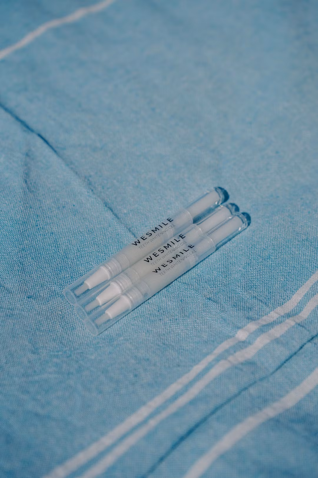 Gel syringes on a towel